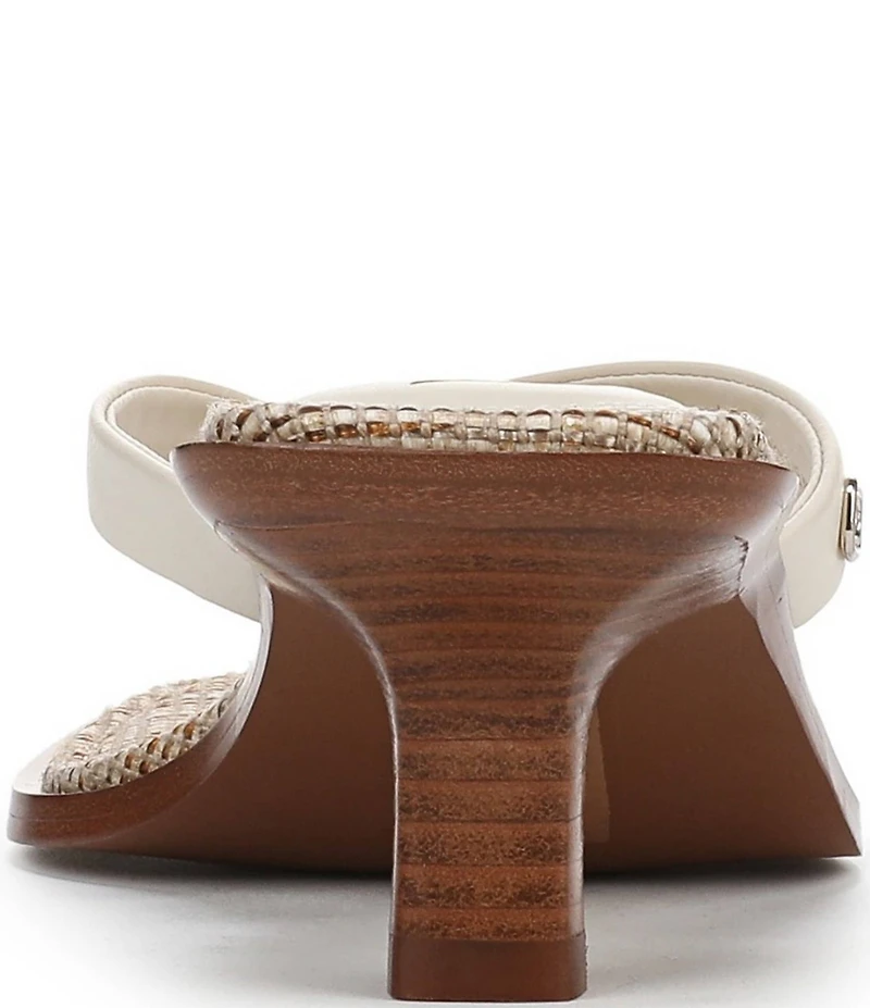 Sam Edelman Dollie Leather Woven Kitten Heel Thong Sandals