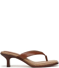 Sam Edelman Dollie Leather Woven Kitten Heel Thong Sandals