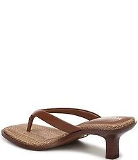 Sam Edelman Dollie Leather Woven Kitten Heel Thong Sandals
