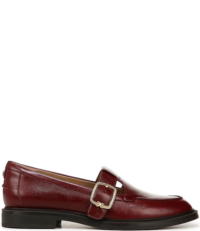 Sam Edelman Elaina Leather T Strap Oversize Buckle Hardware Mary Jane Loafers