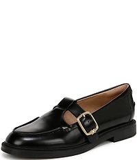 Sam Edelman Elaina Leather T Strap Oversize Buckle Hardware Mary Jane Loafers