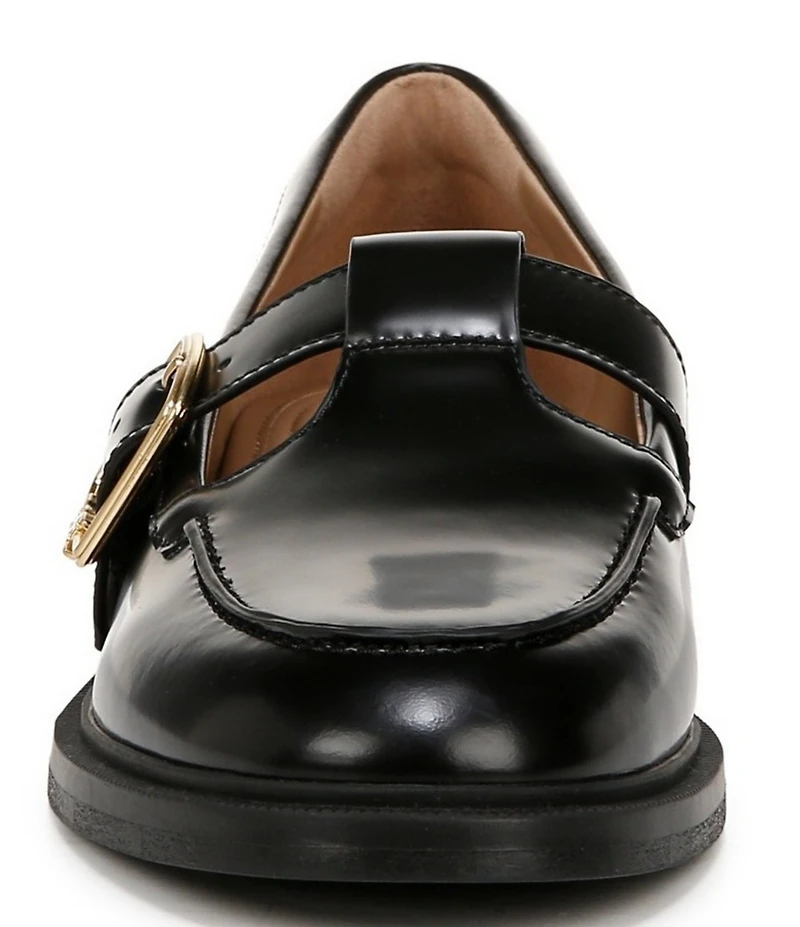 Sam Edelman Elaina Leather T Strap Oversize Buckle Hardware Mary Jane Loafers