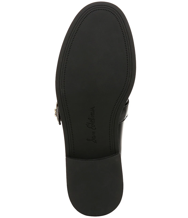 Sam Edelman Elaina Leather T Strap Oversize Buckle Hardware Mary Jane Loafers