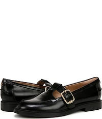 Sam Edelman Elaina Leather T Strap Oversize Buckle Hardware Mary Jane Loafers
