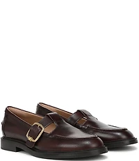 Sam Edelman Elaina Leather T Strap Oversize Buckle Hardware Mary Jane Loafers