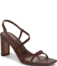 Sam Edelman Elissa Suede and Raffia Strappy Dress Sandals