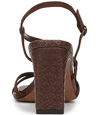 Sam Edelman Elissa Suede and Raffia Strappy Dress Sandals