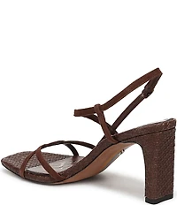 Sam Edelman Elissa Suede and Raffia Strappy Dress Sandals