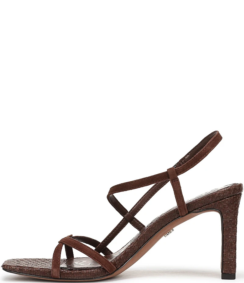 Sam Edelman Elissa Suede and Raffia Strappy Dress Sandals