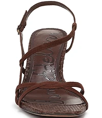 Sam Edelman Elissa Suede and Raffia Strappy Dress Sandals