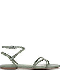 Sam Edelman Ellina Braided Raffia Strappy Flat Sandals