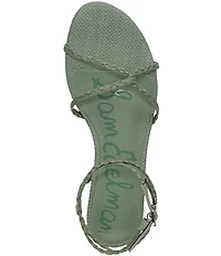 Sam Edelman Ellina Braided Raffia Strappy Flat Sandals