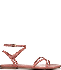 Sam Edelman Ellina Braided Raffia Strappy Flat Sandals