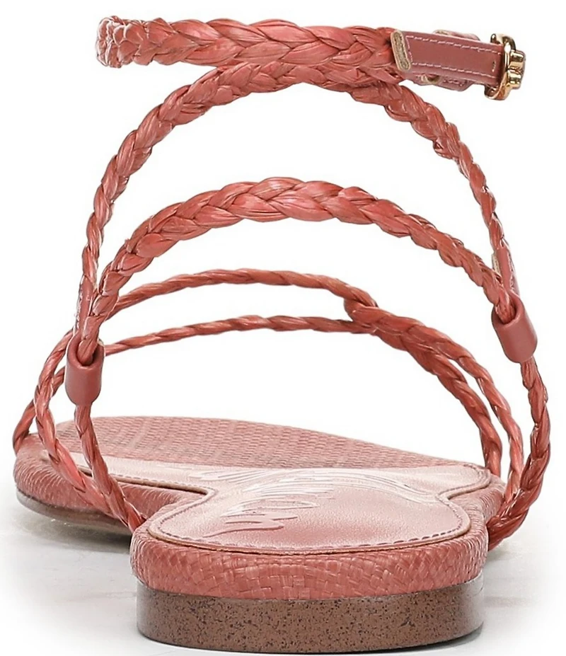 Sam Edelman Ellina Braided Raffia Strappy Flat Sandals