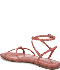 Sam Edelman Ellina Braided Raffia Strappy Flat Sandals