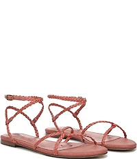 Sam Edelman Ellina Braided Raffia Strappy Flat Sandals