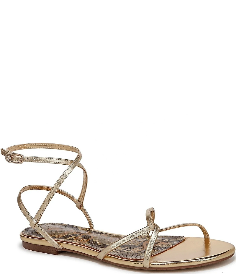 Sam Edelman Ellina Leather Strappy Flat Sandals