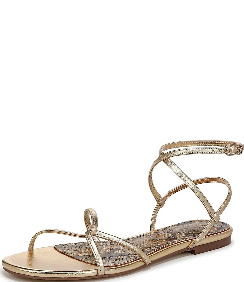 Sam Edelman Ellina Leather Strappy Flat Sandals
