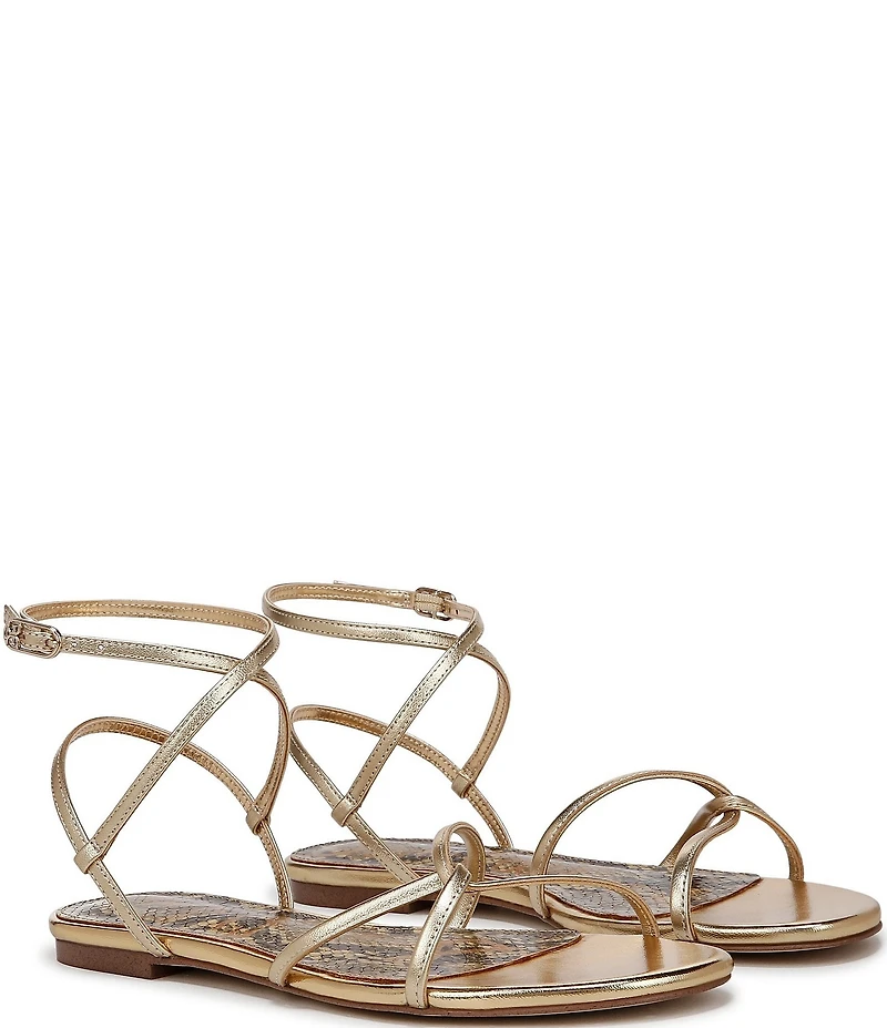 Sam Edelman Ellina Leather Strappy Flat Sandals