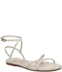 Sam Edelman Ellina Leather Strappy Flat Sandals