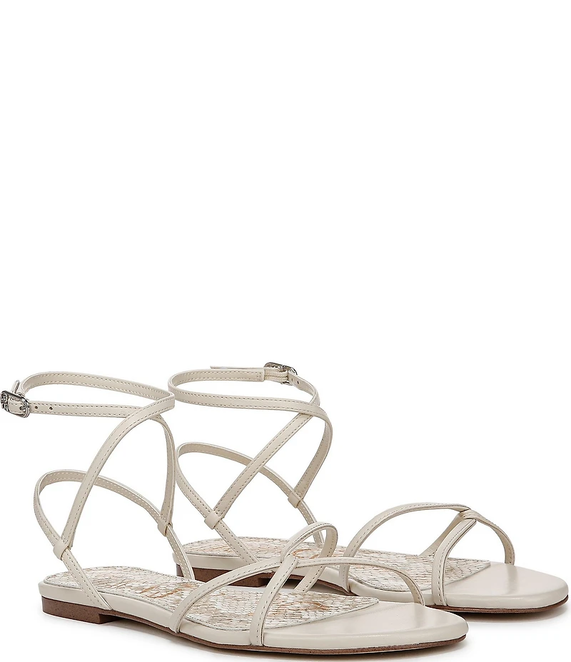 Sam Edelman Ellina Leather Strappy Flat Sandals