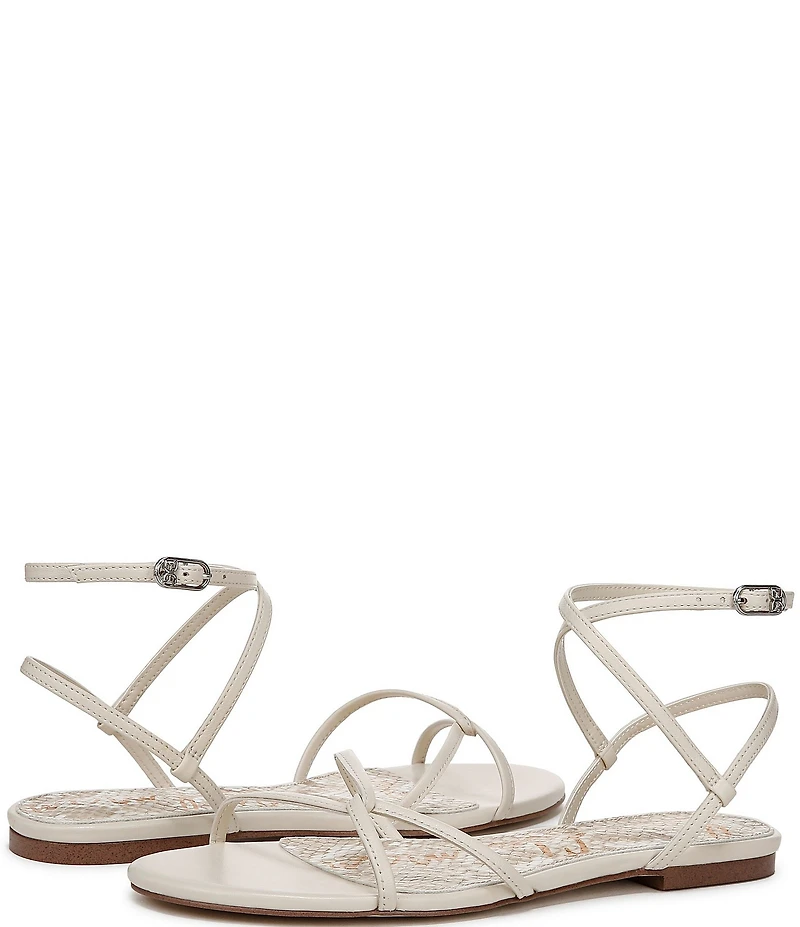 Sam Edelman Ellina Leather Strappy Flat Sandals