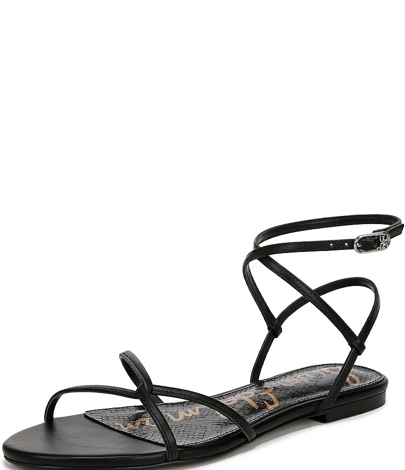 Sam Edelman Ellina Leather Strappy Flat Sandals