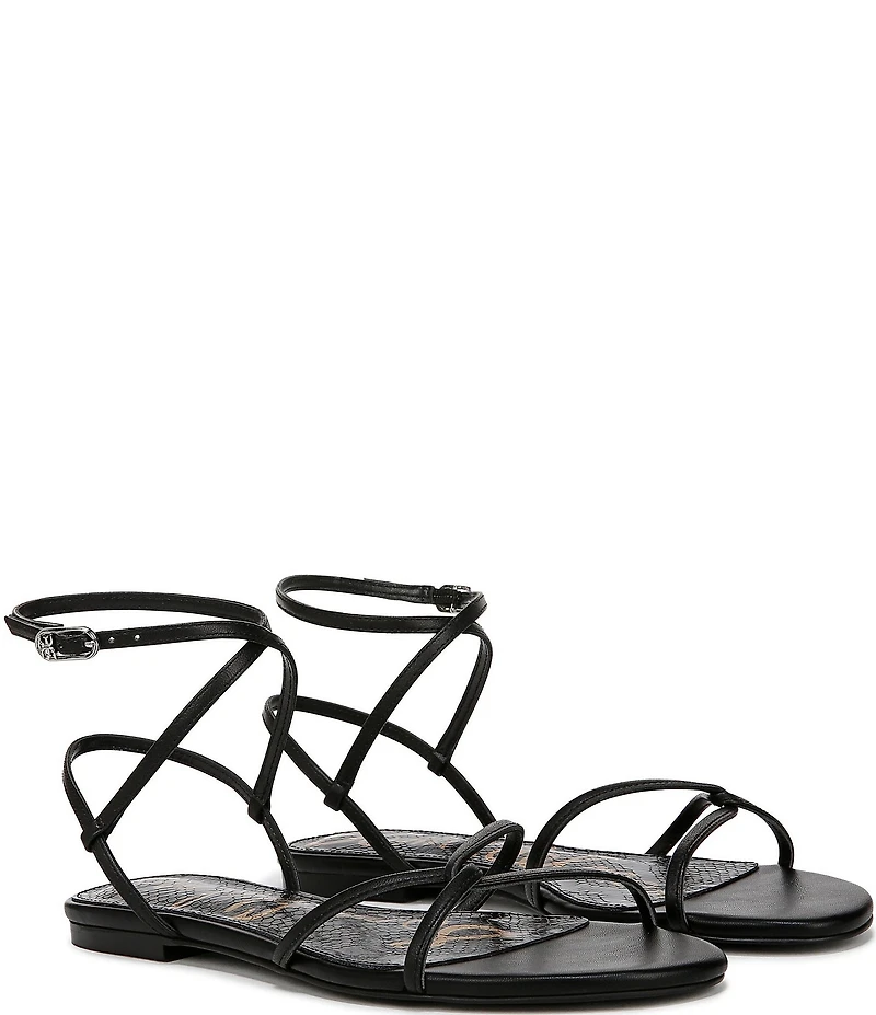 Sam Edelman Ellina Leather Strappy Flat Sandals