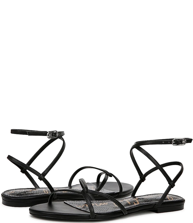 Sam Edelman Ellina Leather Strappy Flat Sandals