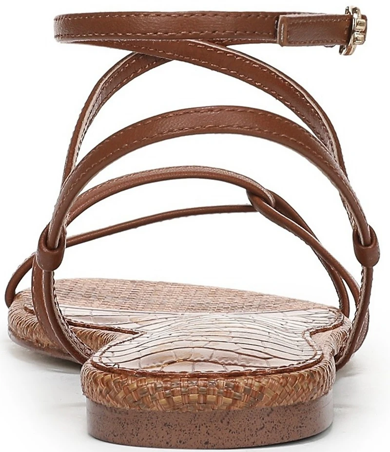 Sam Edelman Ellina Woven Leather Strappy Flat Sandals