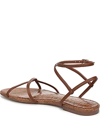 Sam Edelman Ellina Woven Leather Strappy Flat Sandals