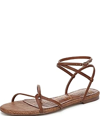 Sam Edelman Ellina Woven Leather Strappy Flat Sandals