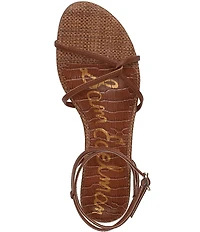 Sam Edelman Ellina Woven Leather Strappy Flat Sandals