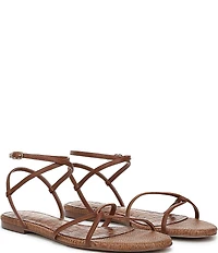 Sam Edelman Ellina Woven Leather Strappy Flat Sandals