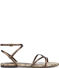 Sam Edelman Ellina Woven Leather Strappy Flat Sandals
