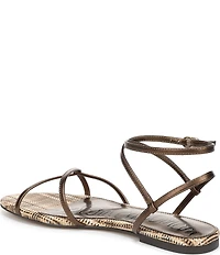 Sam Edelman Ellina Woven Leather Strappy Flat Sandals