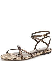 Sam Edelman Ellina Woven Leather Strappy Flat Sandals