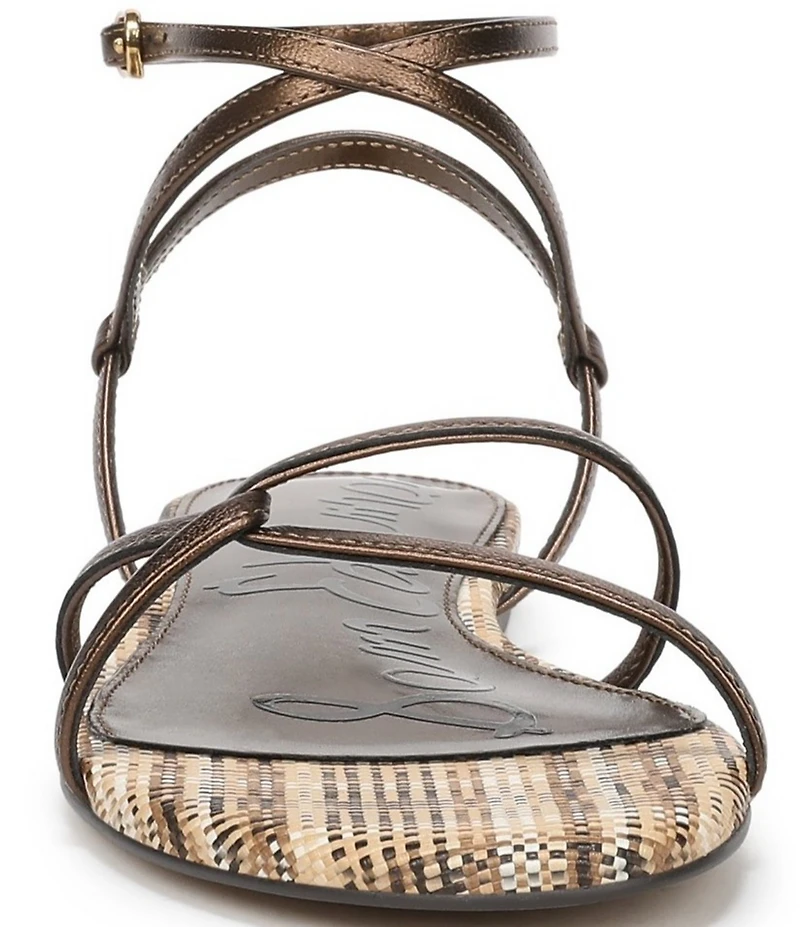Sam Edelman Ellina Woven Leather Strappy Flat Sandals
