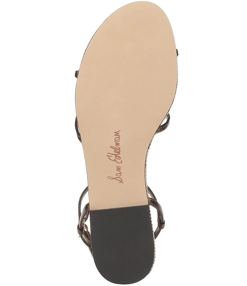 Sam Edelman Ellina Woven Leather Strappy Flat Sandals