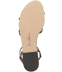 Sam Edelman Ellina Woven Leather Strappy Flat Sandals