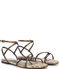 Sam Edelman Ellina Woven Leather Strappy Flat Sandals
