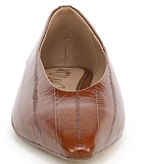 Sam Edelman Emory Polished Leather Eel Print Ballet Flats