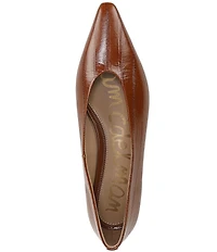 Sam Edelman Emory Polished Leather Eel Print Ballet Flats