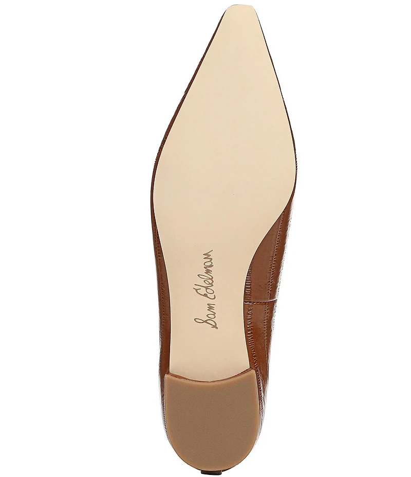 Sam Edelman Emory Polished Leather Eel Print Ballet Flats