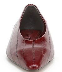Sam Edelman Emory Polished Leather Eel Print Ballet Flats