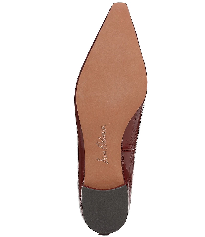 Sam Edelman Emory Polished Leather Eel Print Ballet Flats