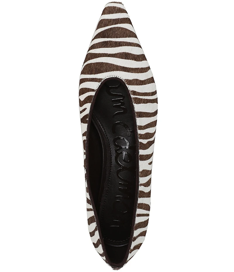 Sam Edelman Emory Zebra Print Calf Hair Ballet Flats