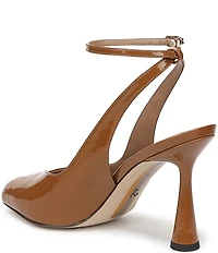 Sam Edelman Esme Patent Leather Peep Toe Ankle Strap Pumps
