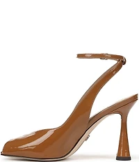 Sam Edelman Esme Patent Leather Peep Toe Ankle Strap Pumps