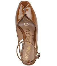 Sam Edelman Esme Patent Leather Peep Toe Ankle Strap Pumps